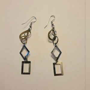 2 Tone Multiple Shape Earrings